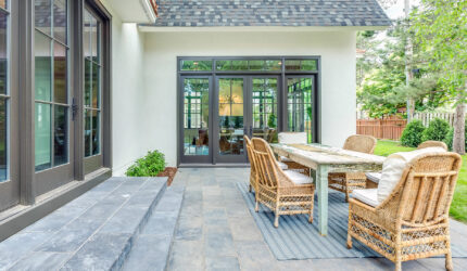 backyard patio and table